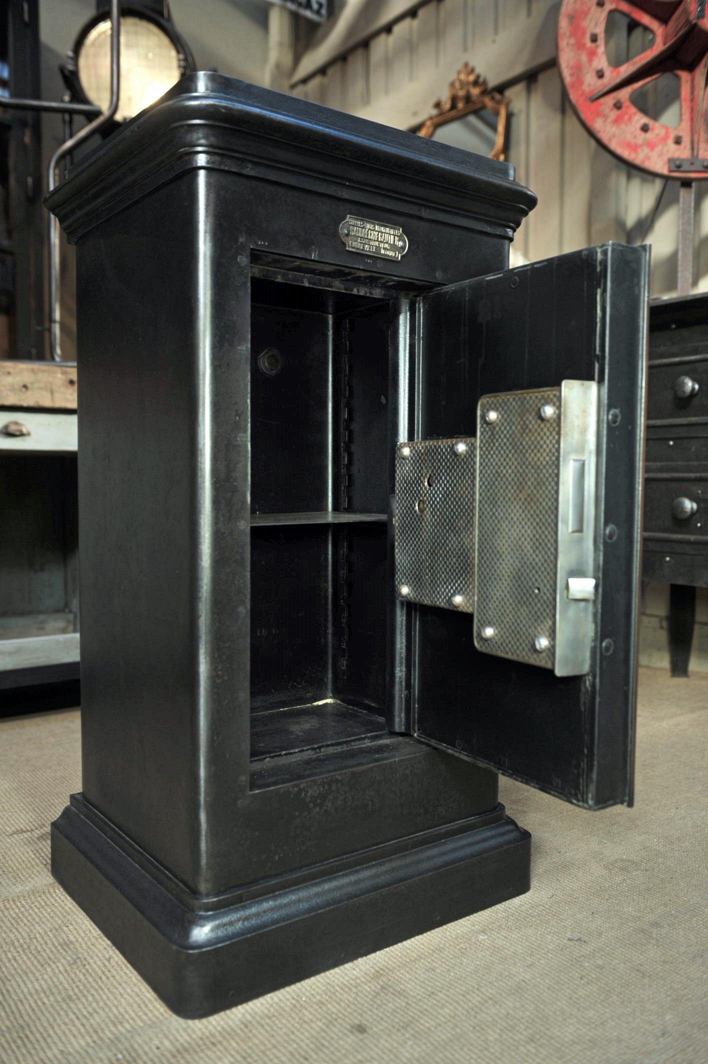 Iron and Brass Safe Cabinet by Bauche circa 1910 1