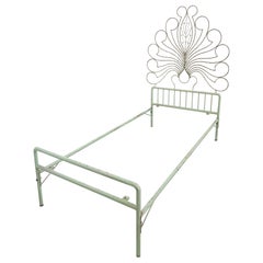 Iron and Brass Single Bed Frame, Italy