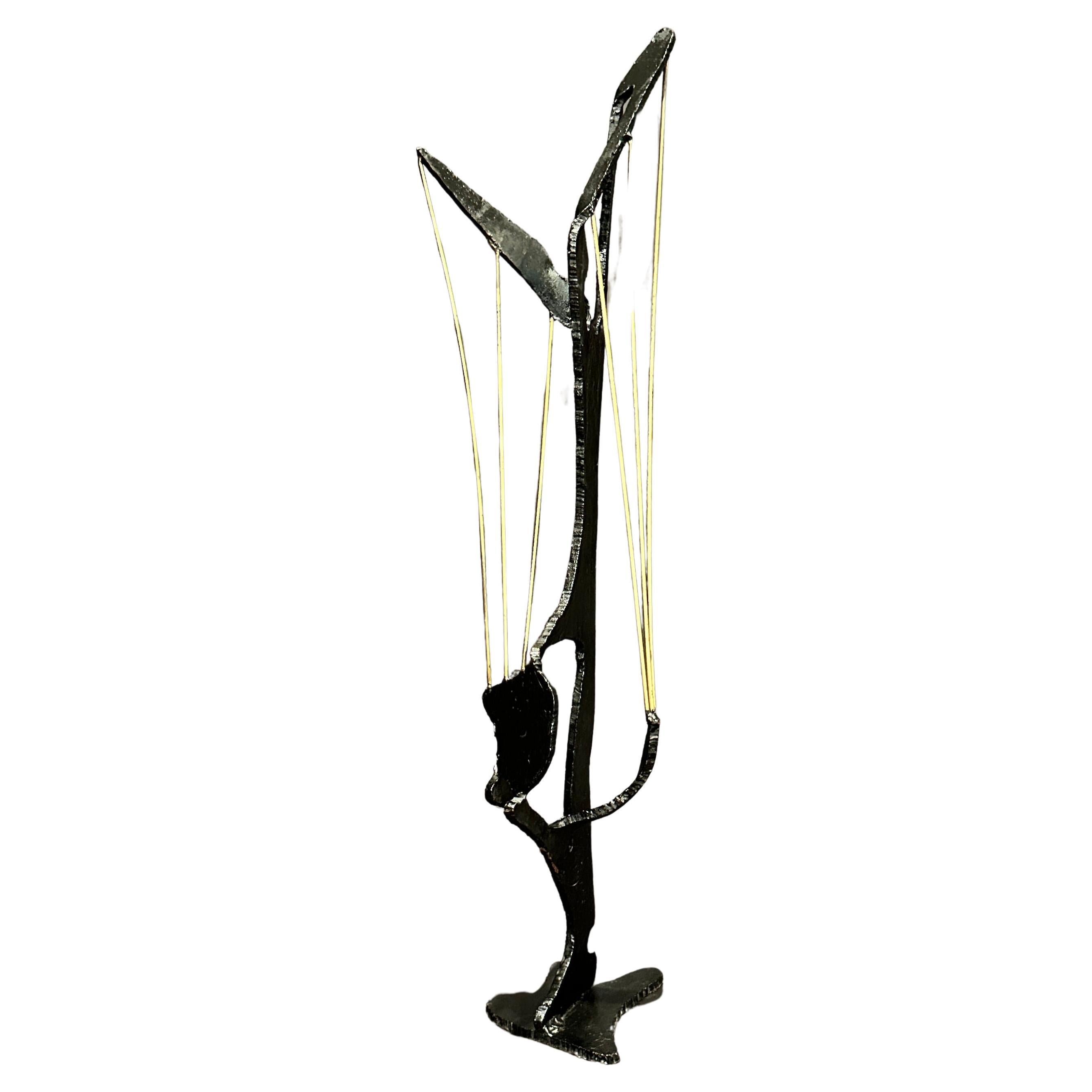 Iron And Brass Welded Sculpture By Ernesto Emilio Gonzalez