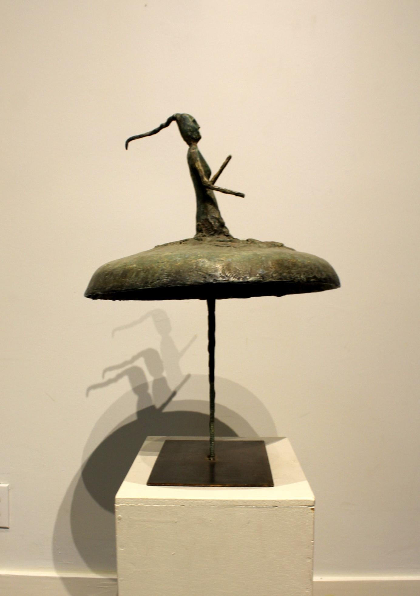 Iron and Clay Sculpture of Dancer by Christian Cadelli For Sale 2