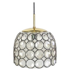 1 of 16 Iron and Clear Glass Pendant Lights by Limburg, Germany, 1960s