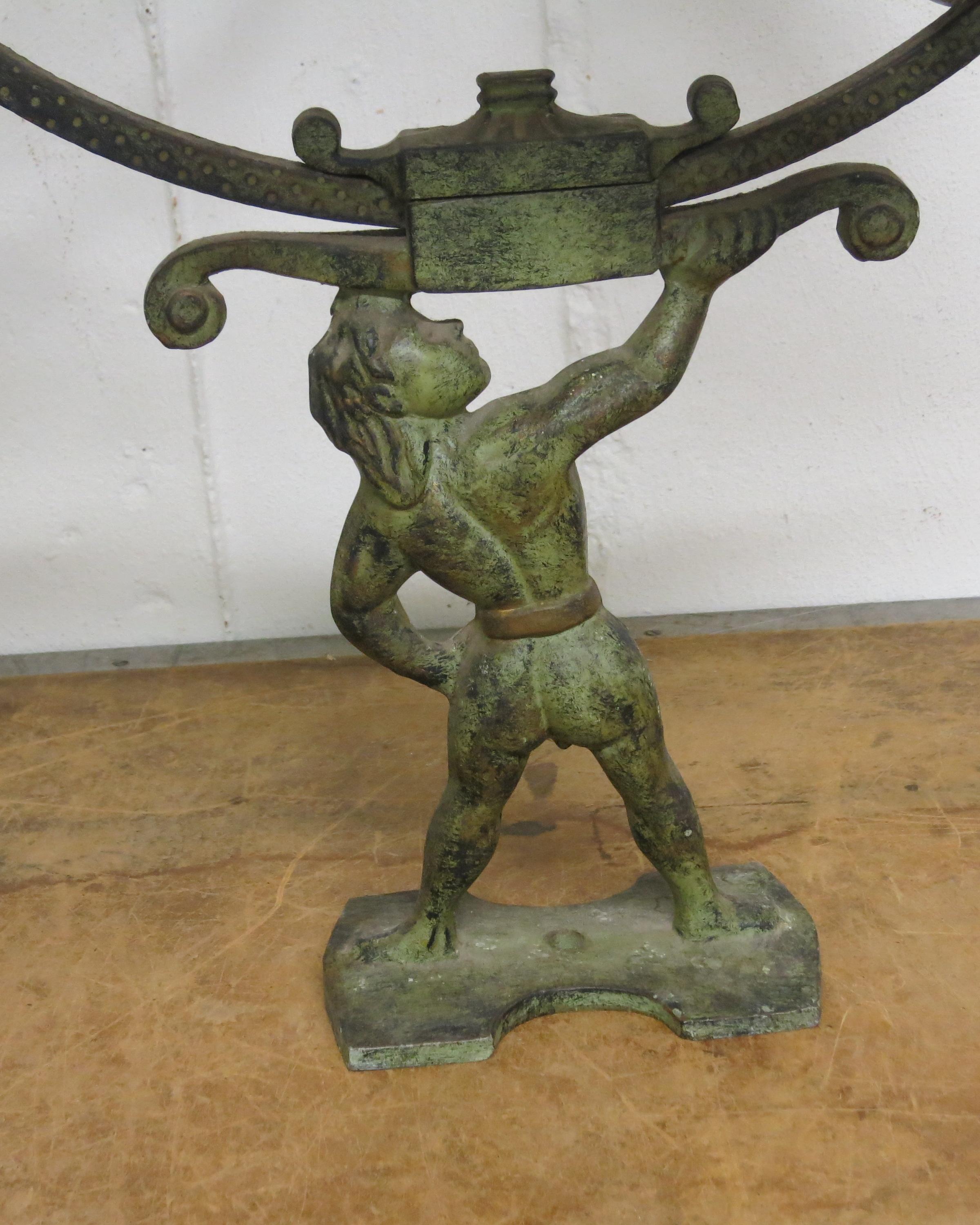 Armillary sundial attributed to Sune Rooth mid 20th century. Faux bronze finish. 31.5