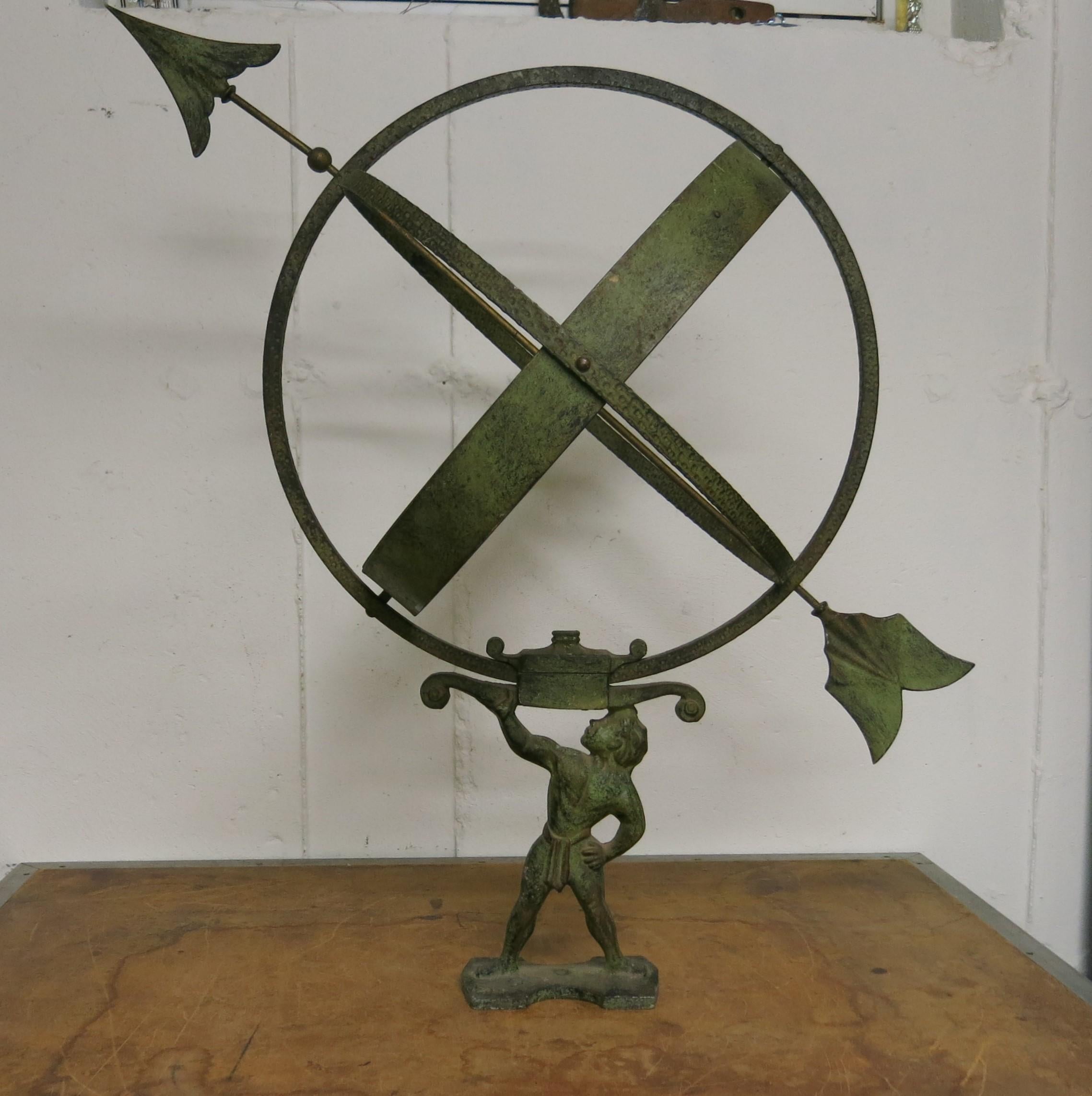 Danish Vintage Swedish Armillary Sundial Attributed to Sune Rooth For Sale