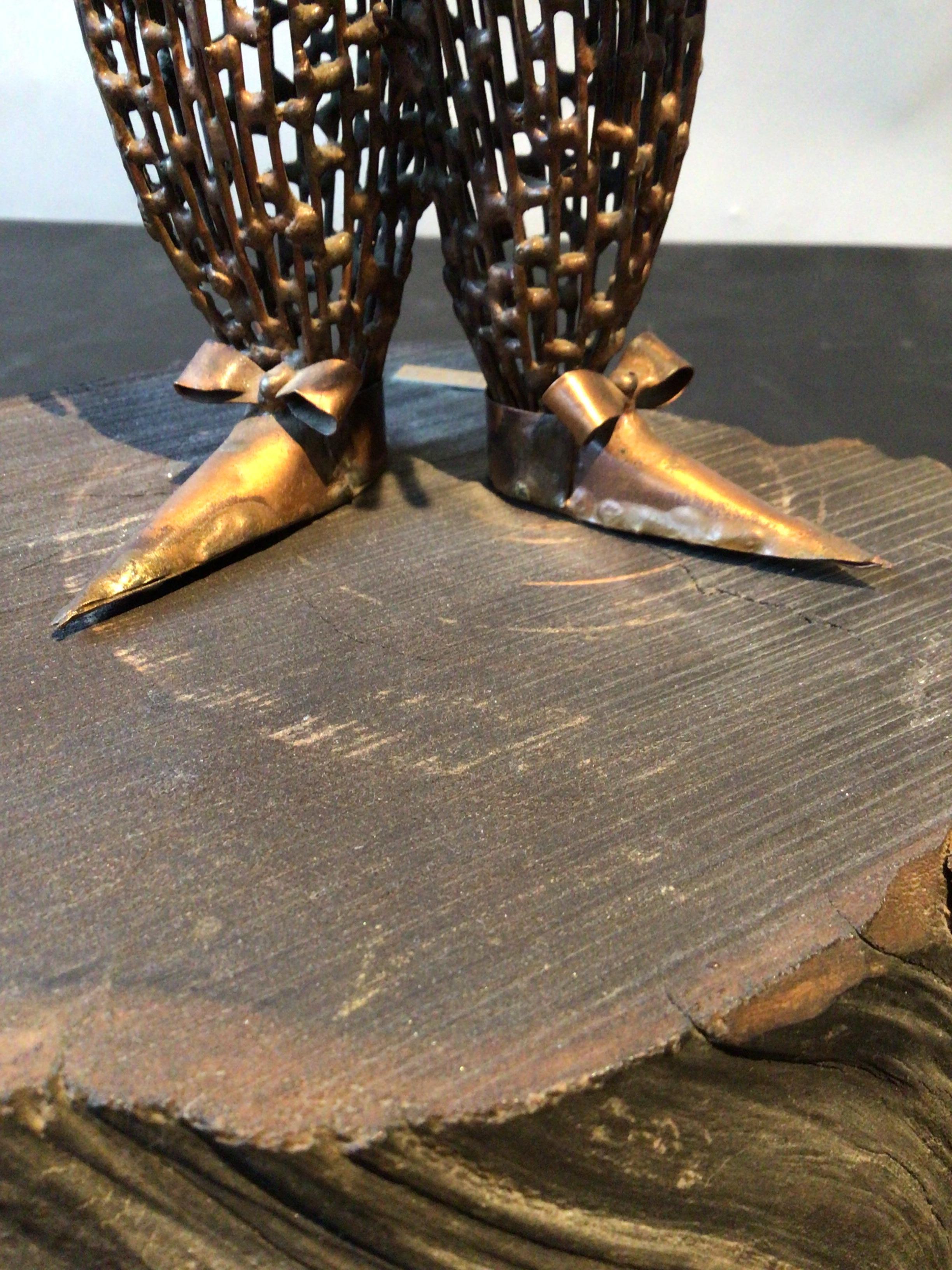 Iron and Copper Clown Sculpture by Maxine Burnett For Sale 6