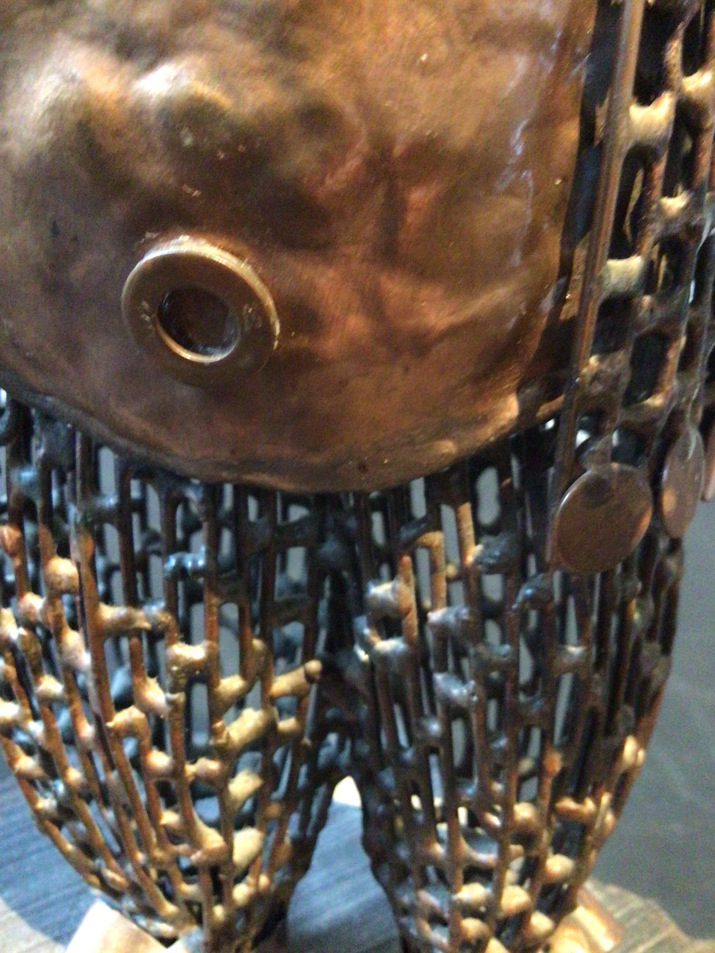 Iron and Copper Clown Sculpture by Maxine Burnett For Sale 5