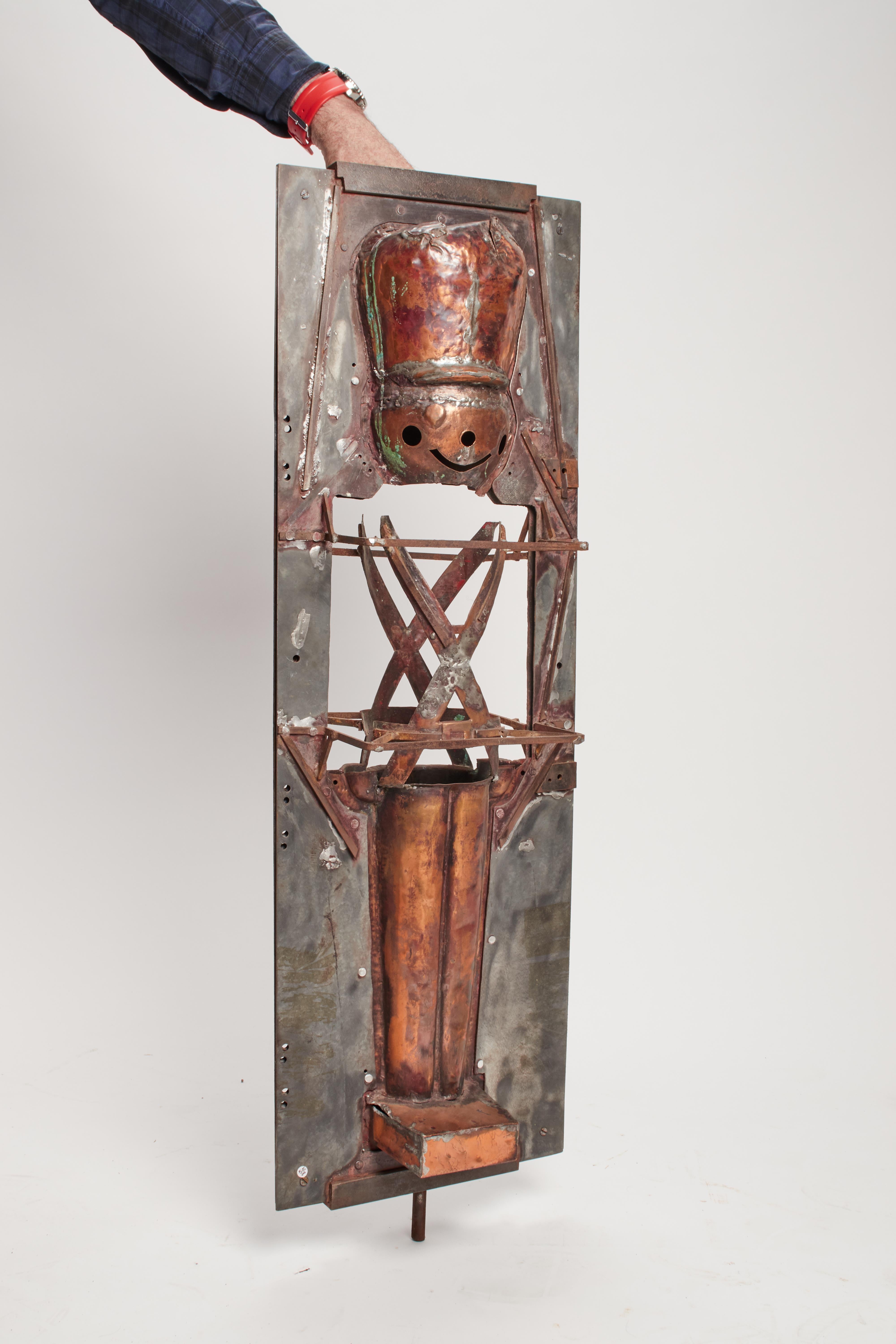American Iron and copper mold for a toy soldier, USA 1900. For Sale