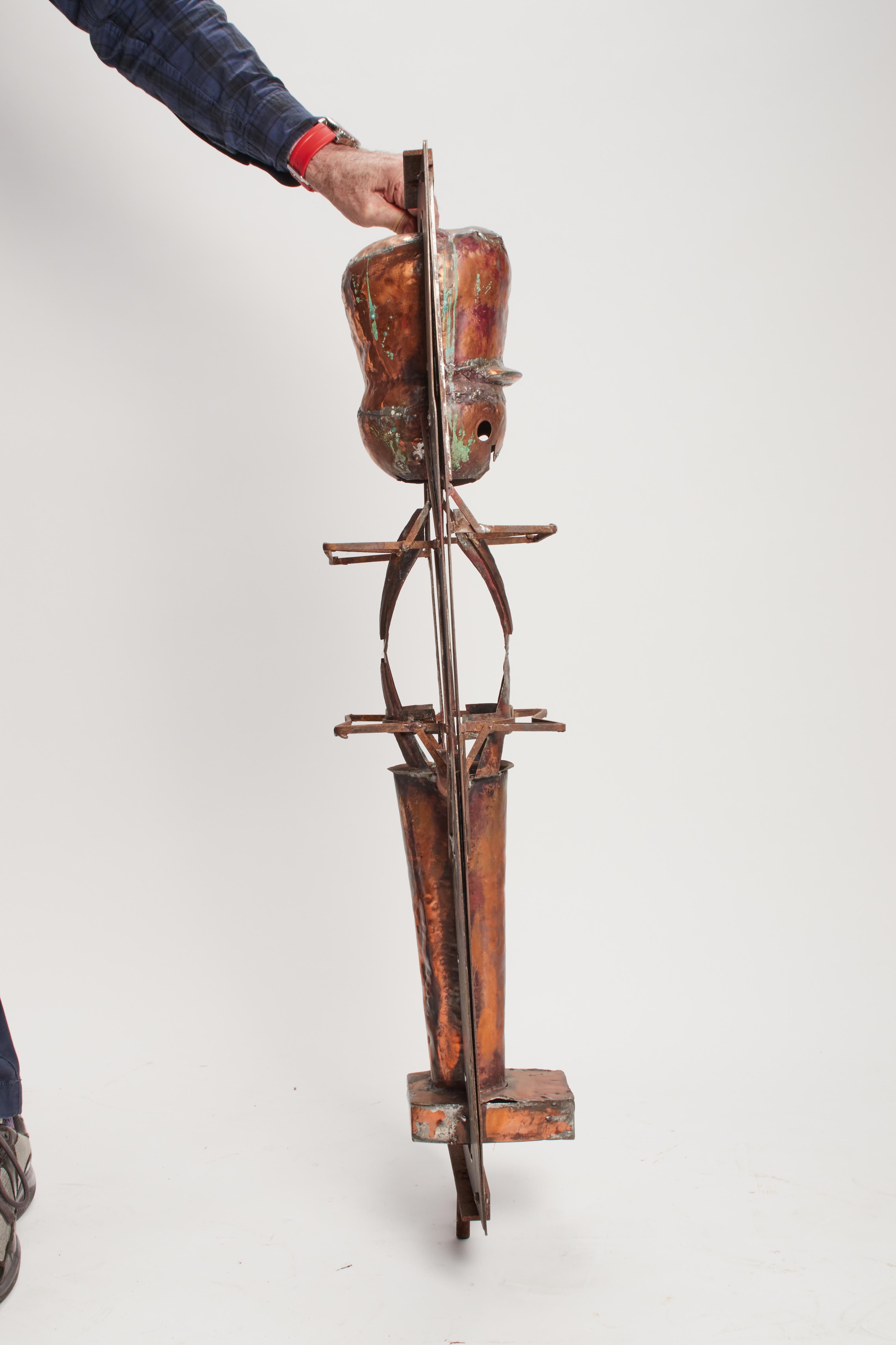 Iron and copper mold for a toy soldier, USA 1900. In Good Condition For Sale In Milan, IT