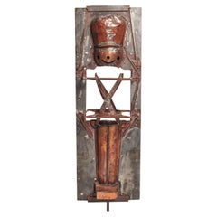 Antique Iron and copper mold for a toy soldier, USA 1900.