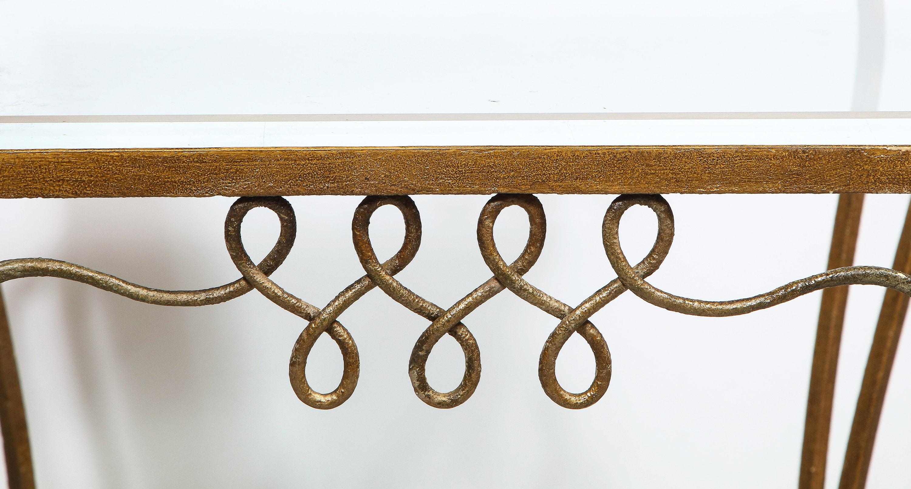 Iron and Élomisé Table Attributed to René Prou For Sale 3