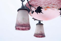 Lustre en fer et verre de Degué