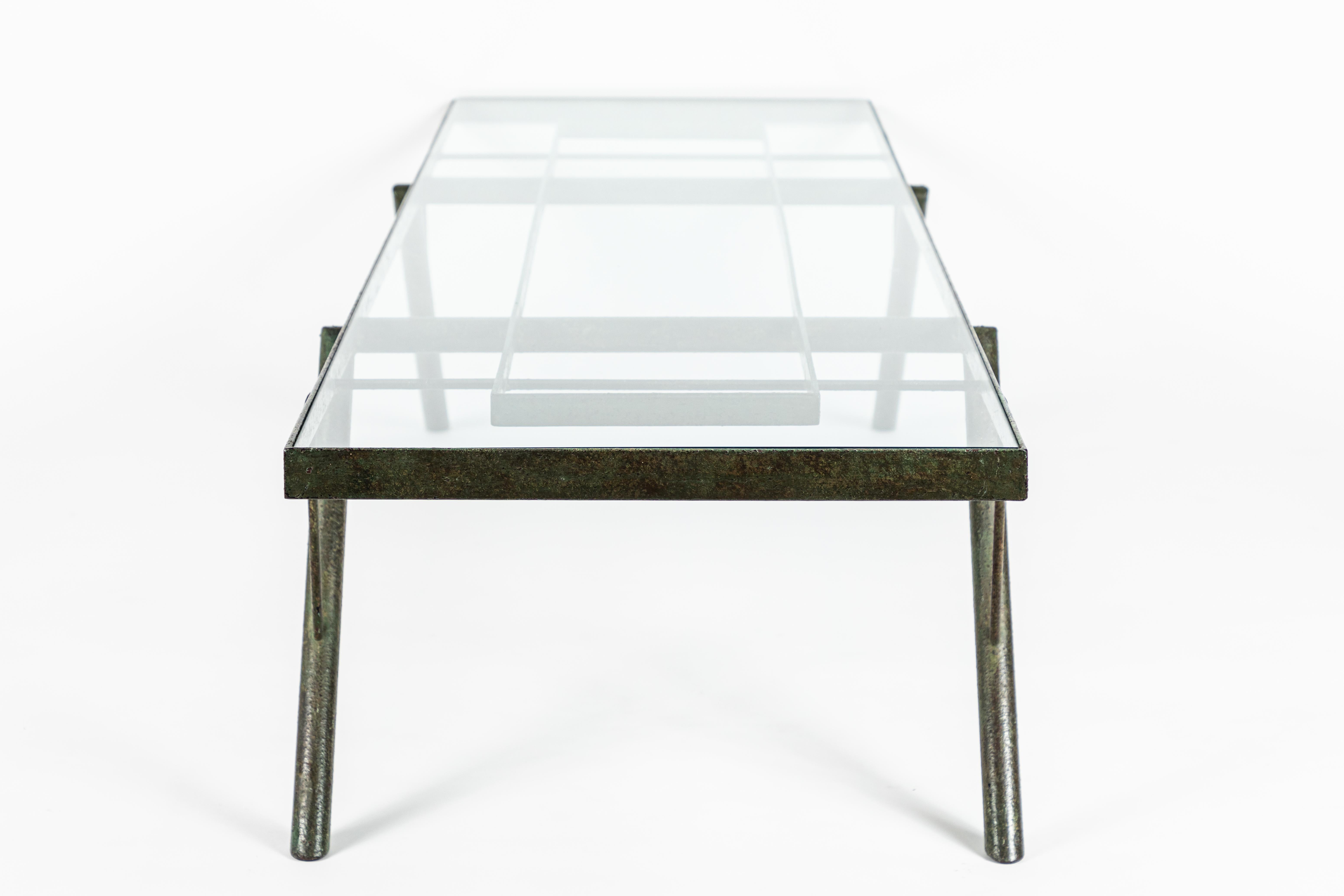 Iron and Glass Cocktail Table designed by William Haines 2