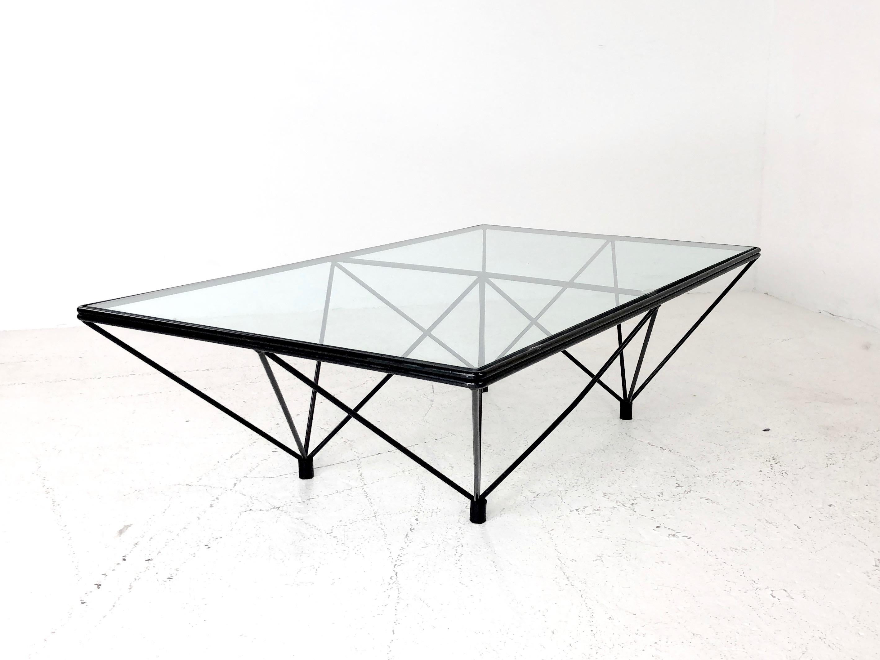 Iron and Glass Coffee Table in the Style of Paolo Piva 2
