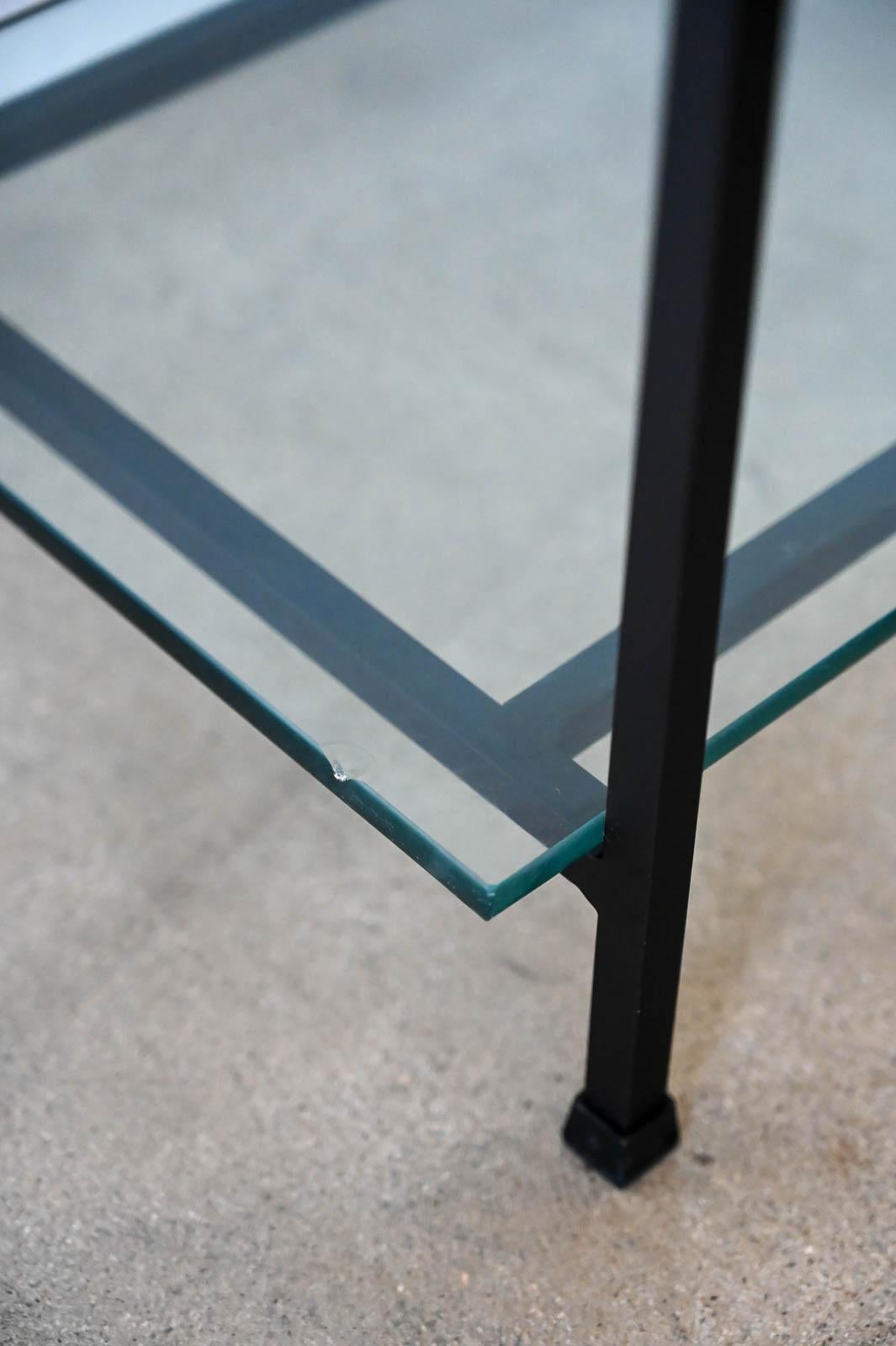 Iron and Glass Console Table, ca. 1960 3
