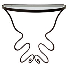 Iron and Glass Console Table
