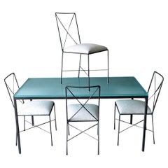 Used Iron and Glass Dining Suite by Darrell Landrum for Avard NYC, 1950