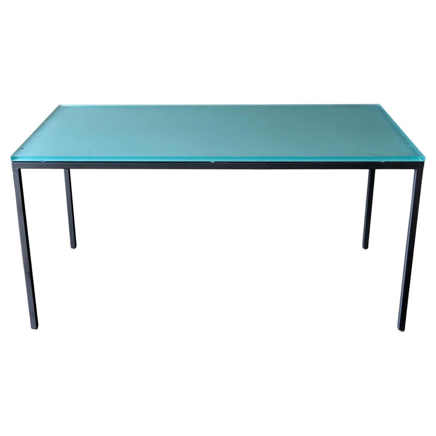 Iron and Glass Dining Table or Desk by Darrell Landrum for Avard NYC, 1950 For Sale