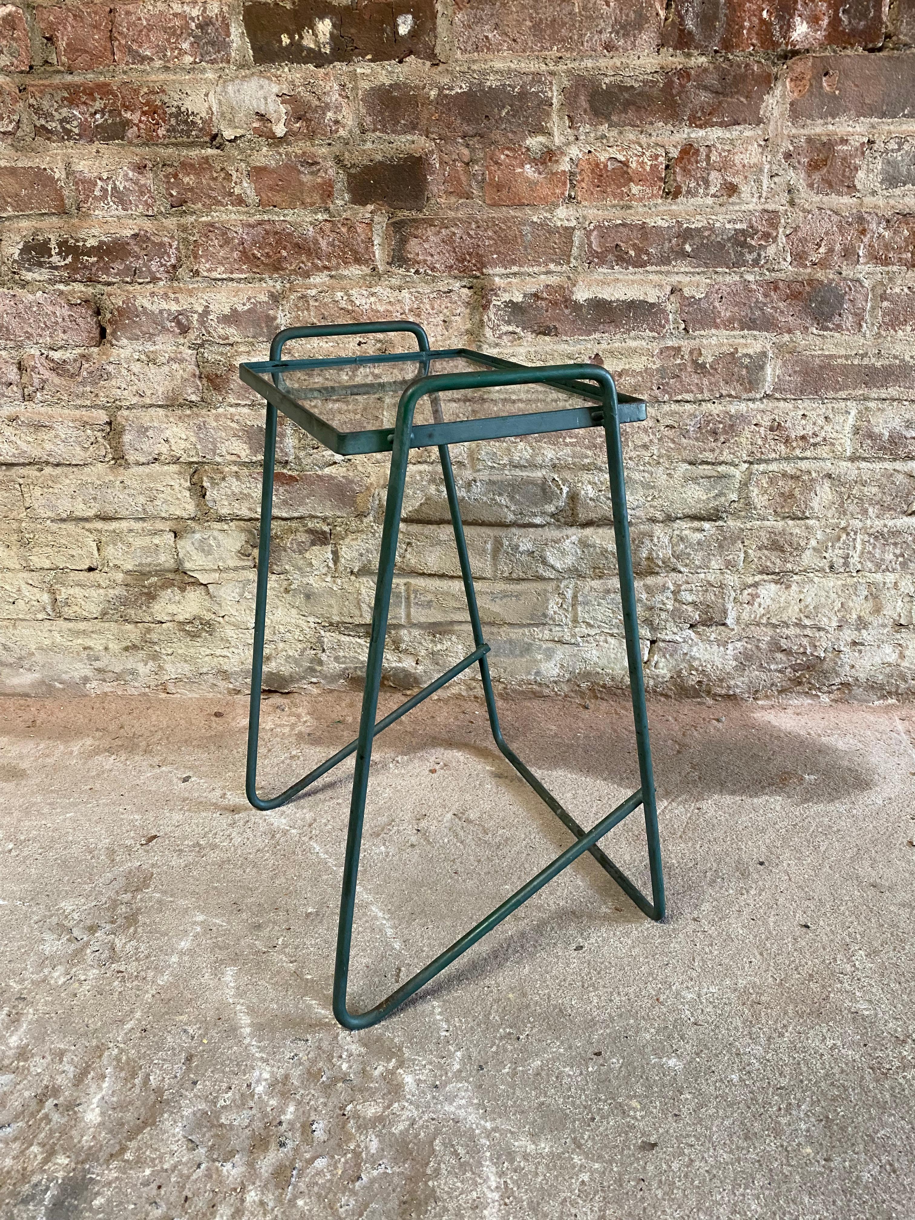 American Iron and Glass Hairpin Leg End Table