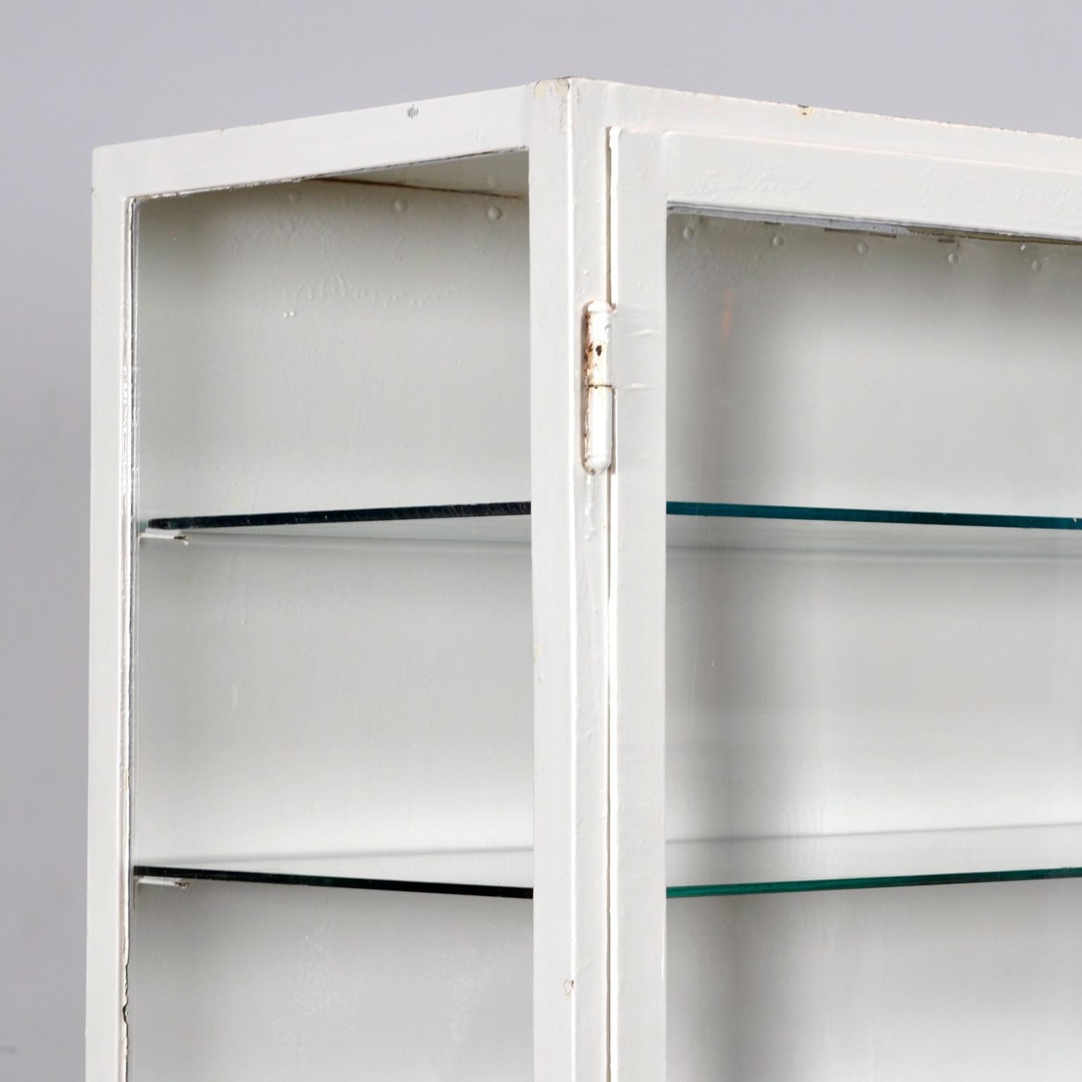 Iron and Glass Medical Display Cabinet, 1930s 4