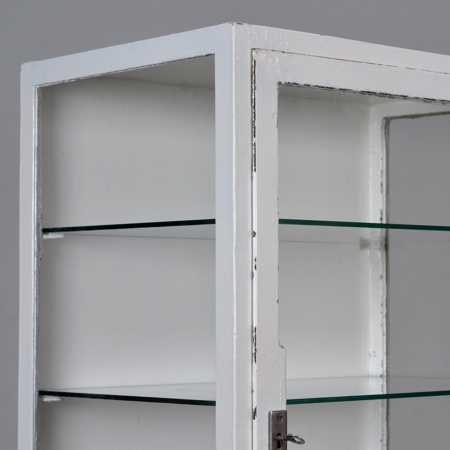 Mid-20th Century Iron And Glass Medical Display Cabinet, 1930s