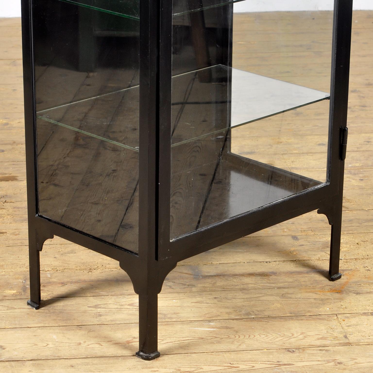 Iron And Glass Medical Display Cabinet, 1930s 1