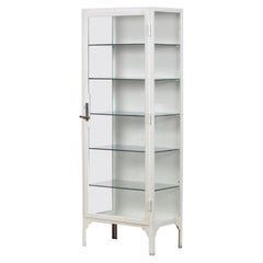 Iron And Glass Medical Display Cabinet, 1930s