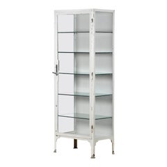 Iron and Glass Medical Display Cabinet, 1930s