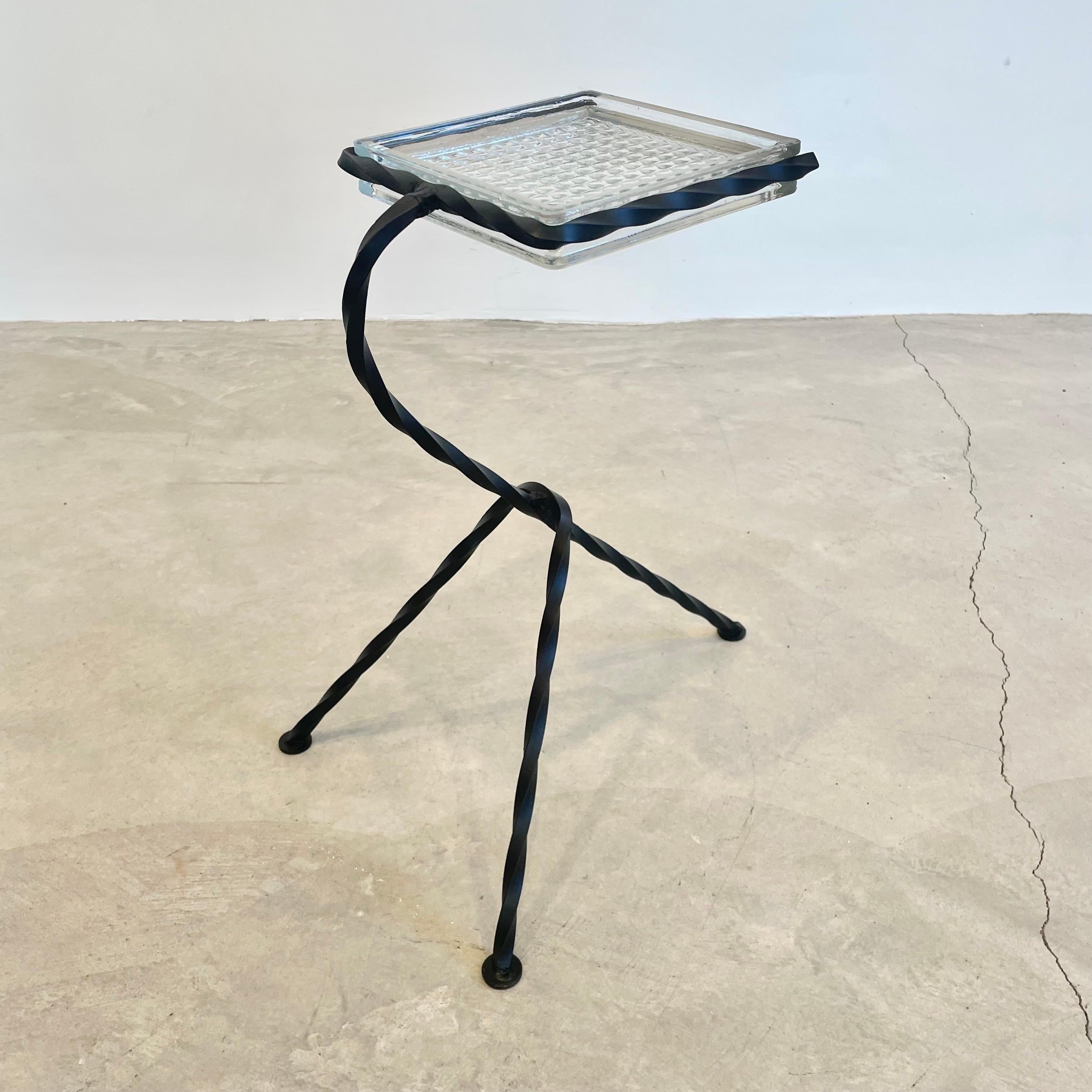 Iron and Glass Standing Catchall, 1960s France 5