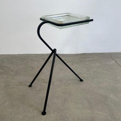 Iron and Glass Standing Catchall, 1960s France