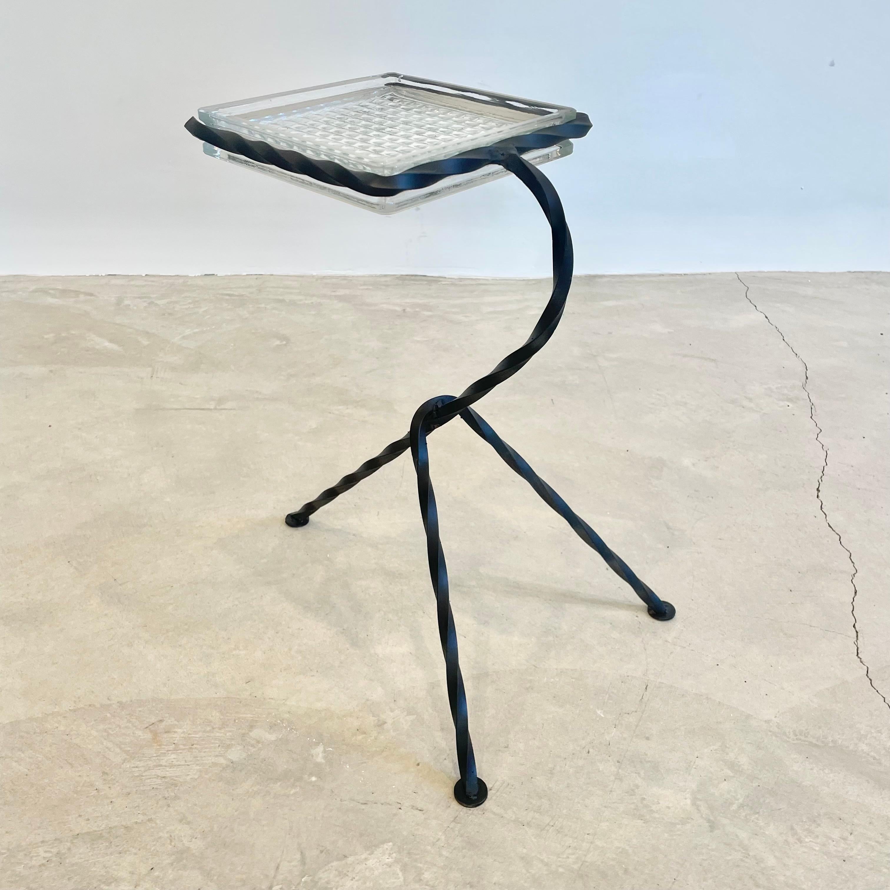 Iron and Glass Standing Catchall, 1960s France For Sale 3