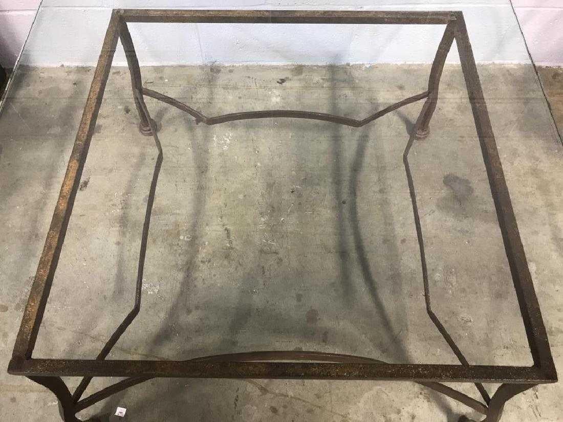 iron and glass coffee table