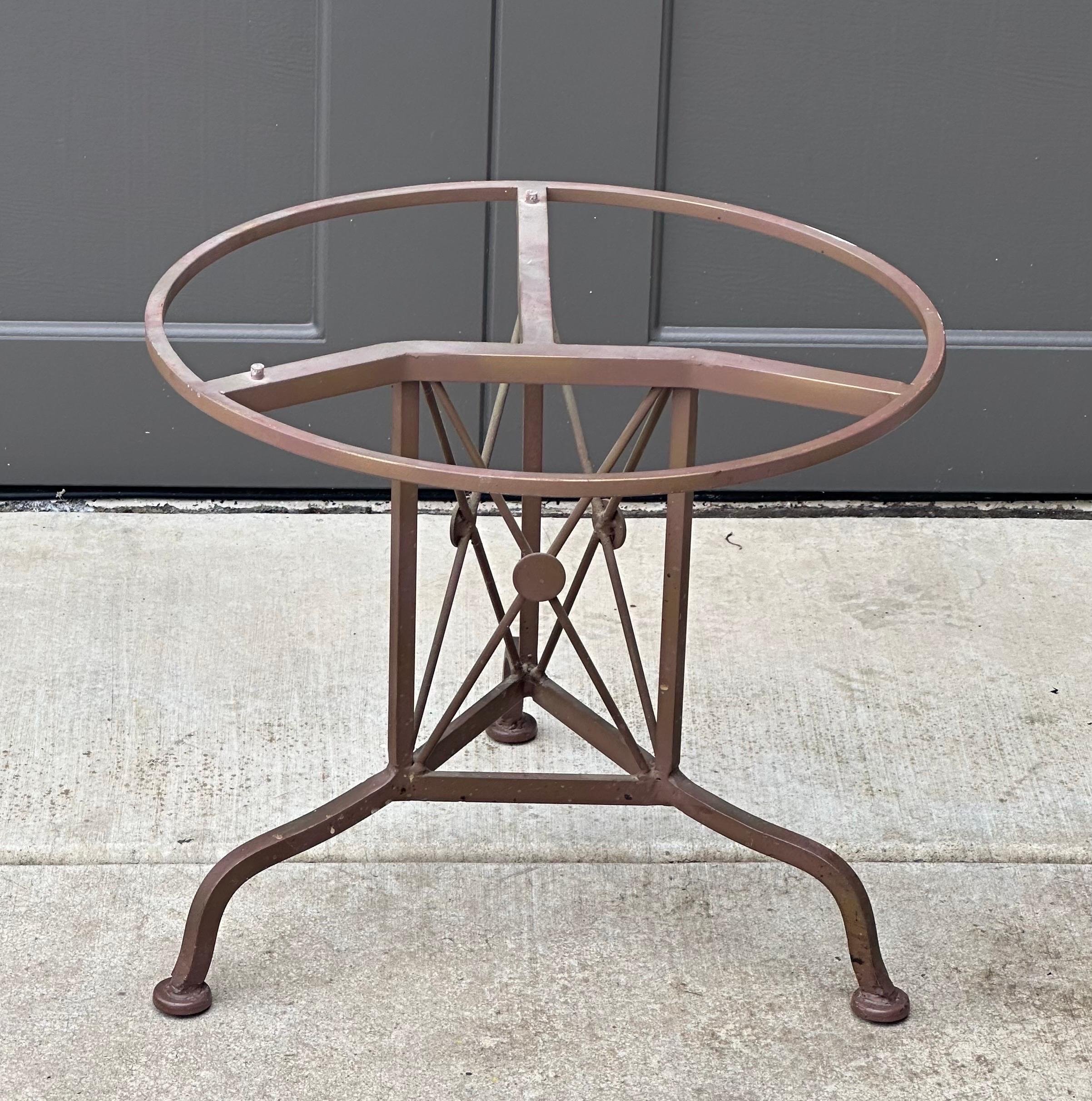 Iron and Marble Cedric Hartman Style Side Table For Sale 1