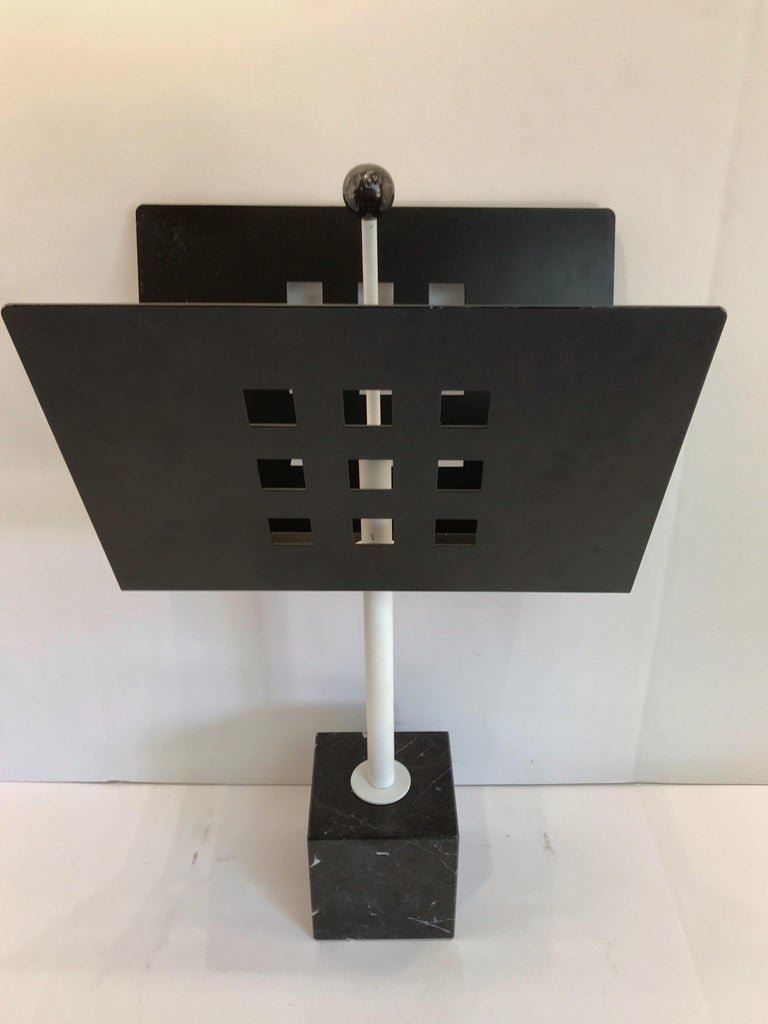 Iron and Marble Magazine Rack, in the Manner of Josef Hoffmann For Sale ...