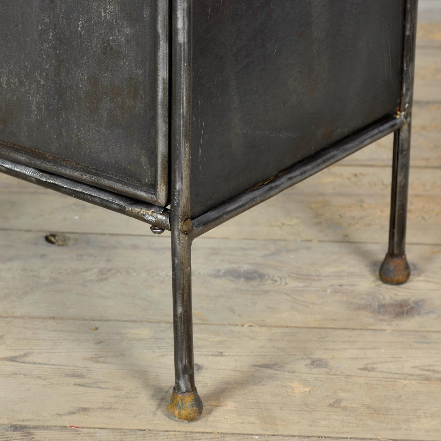 Iron and marble nightstand, 1910s 2