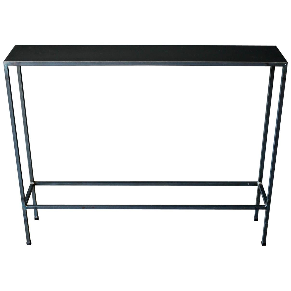Iron and Melamine Petite Console Table, 1980