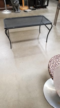 Iron and Mesh Low Outdoor/Patio "U" Leg Coffee Table by Woodard