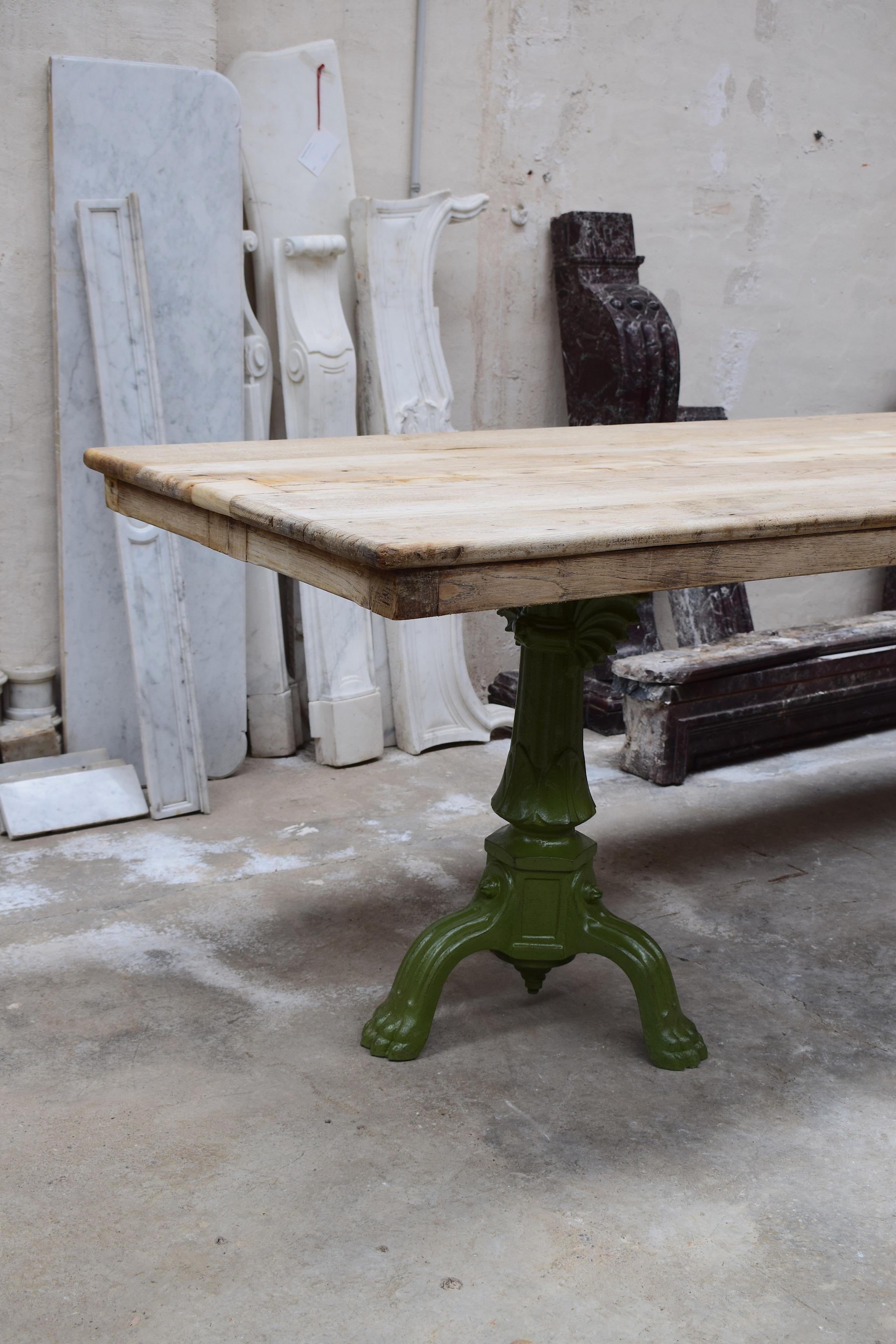 Iron and Oak Table For Sale 4