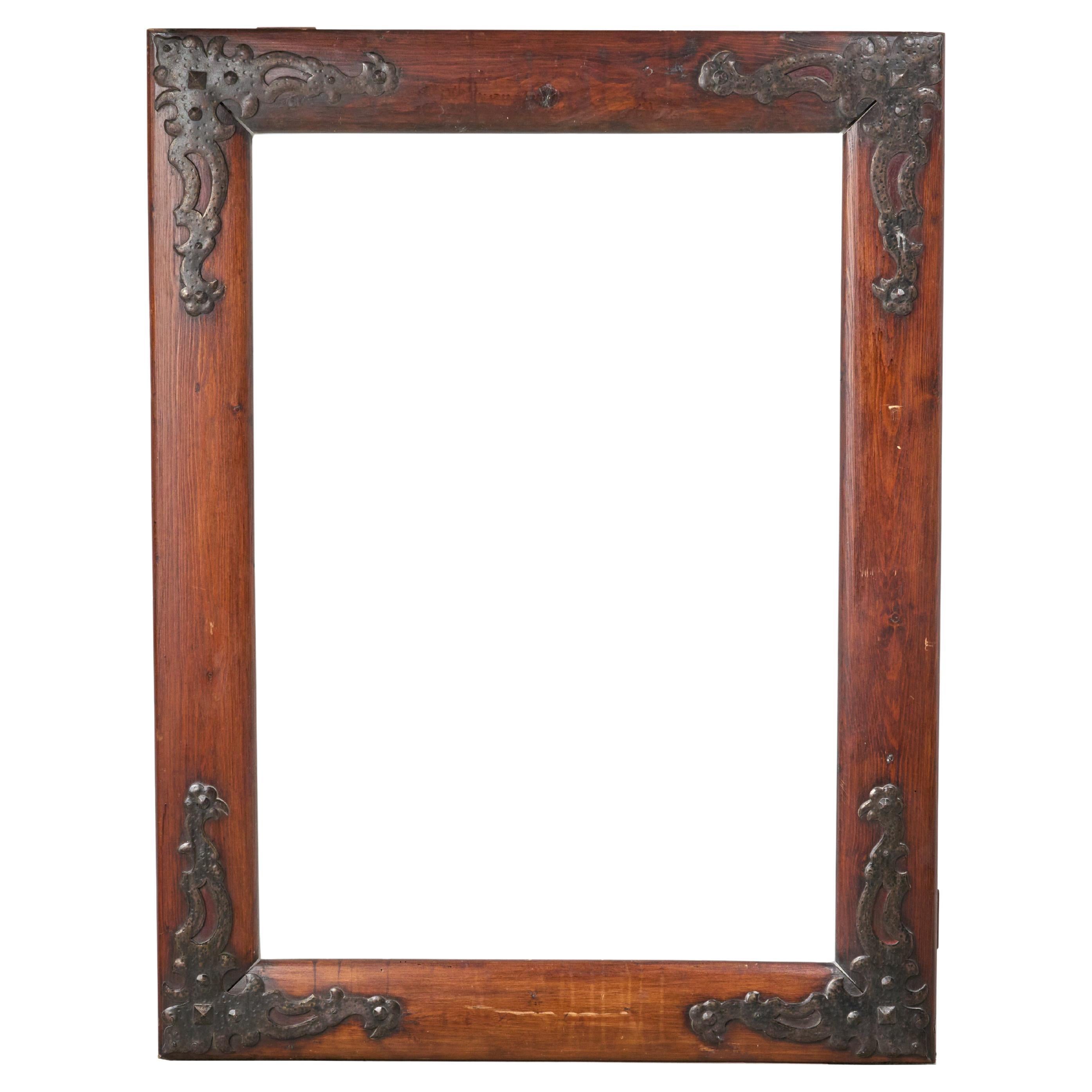 Iron and Pine Frame from the Estate of Jose Thenee For Sale