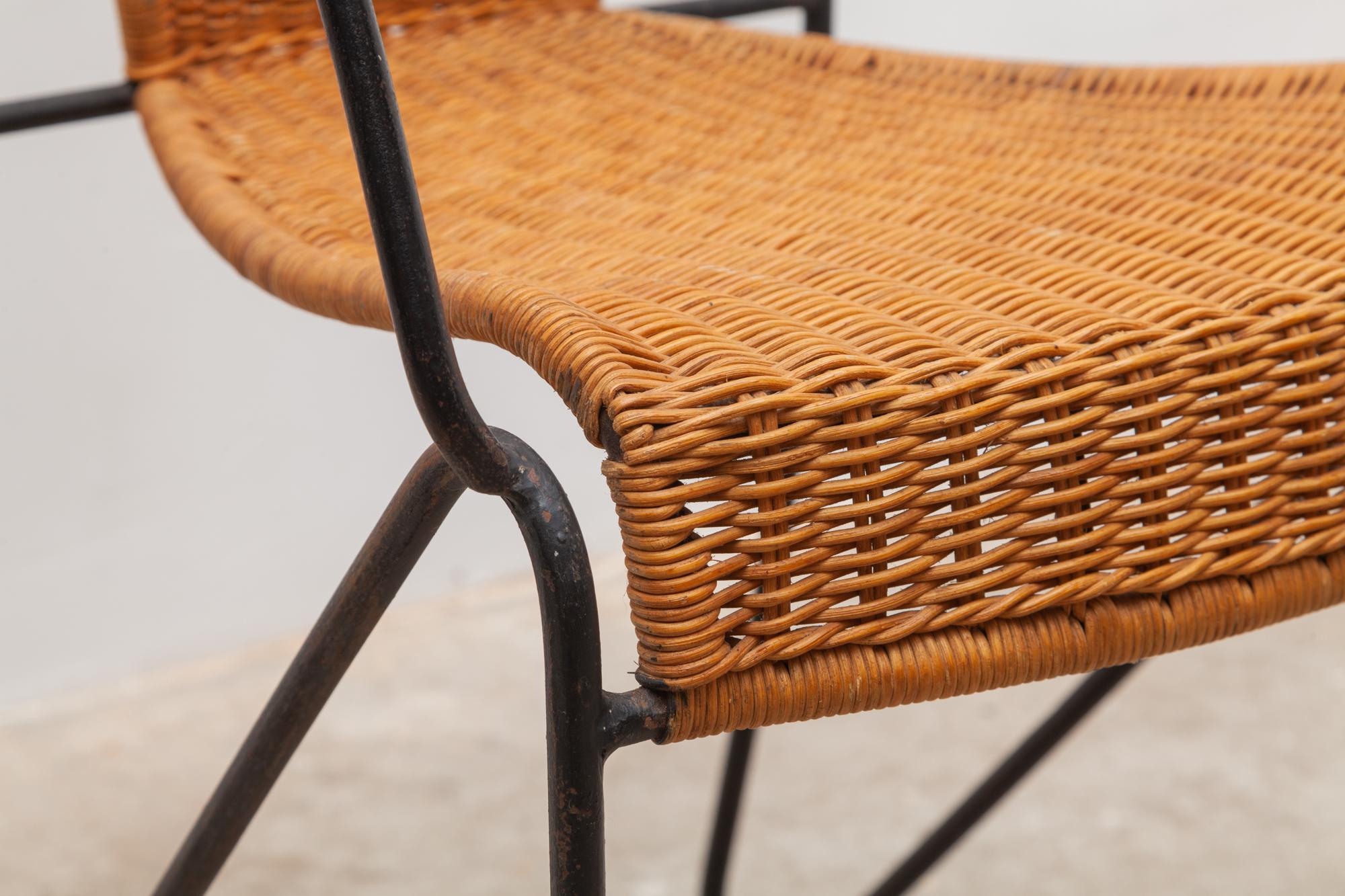 Iron and Rattan Indoor and Outdoor Patio Chairs by Pipsan Saarinen Swanson 3