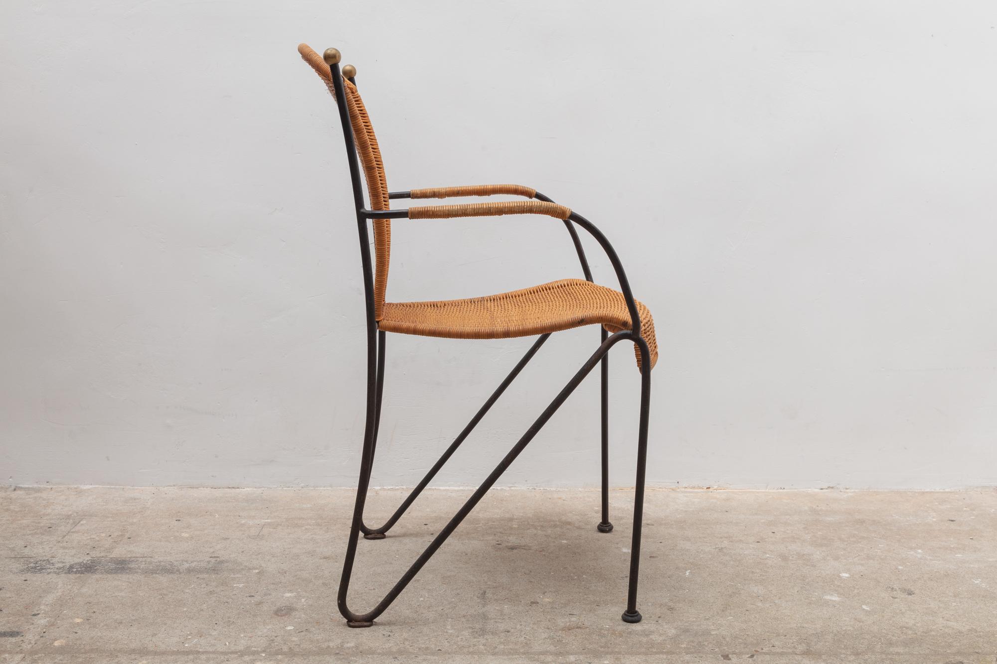 Late 20th Century Iron and Rattan Indoor and Outdoor Patio Chairs by Pipsan Saarinen Swanson