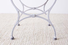 Iron and Stone Patio Garden Drinks Table