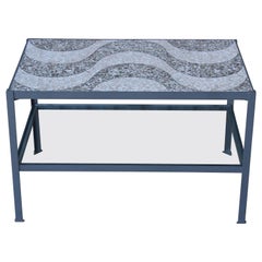 Iron and Terrazzo End Table, Italy, 1960s