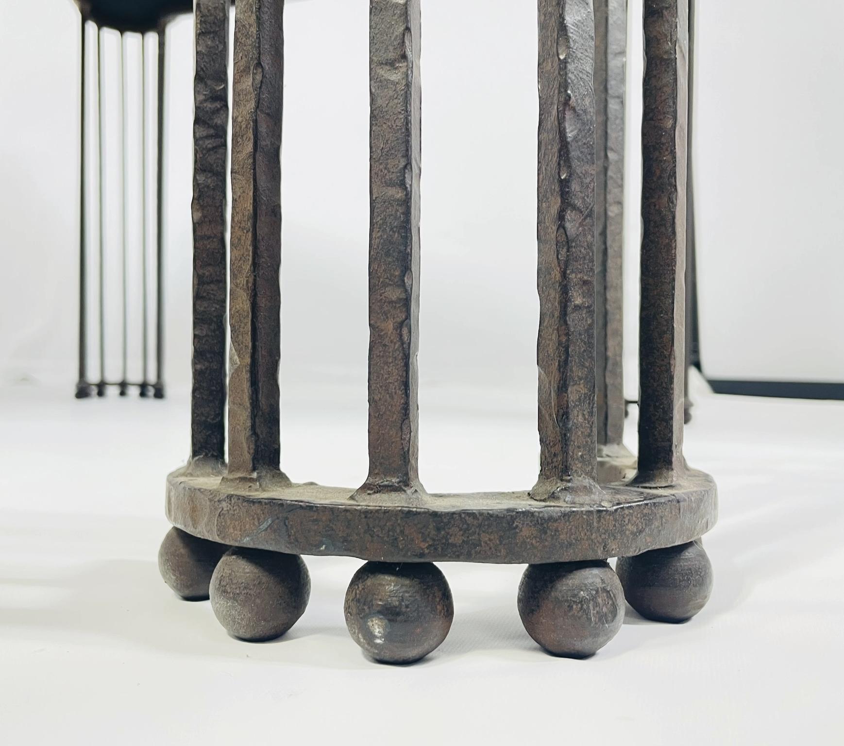 Iron and Ultrasuede Game Table by Marjorie Shushan Studio For Sale 4
