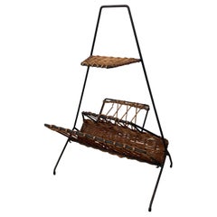 Iron and Wicker Magazine Holder
