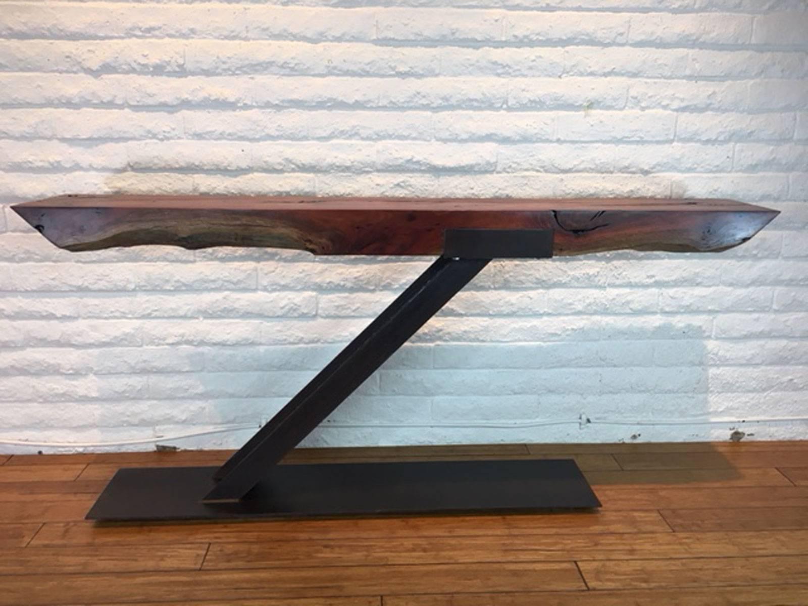 Iron and Wood Console Table For Sale 2