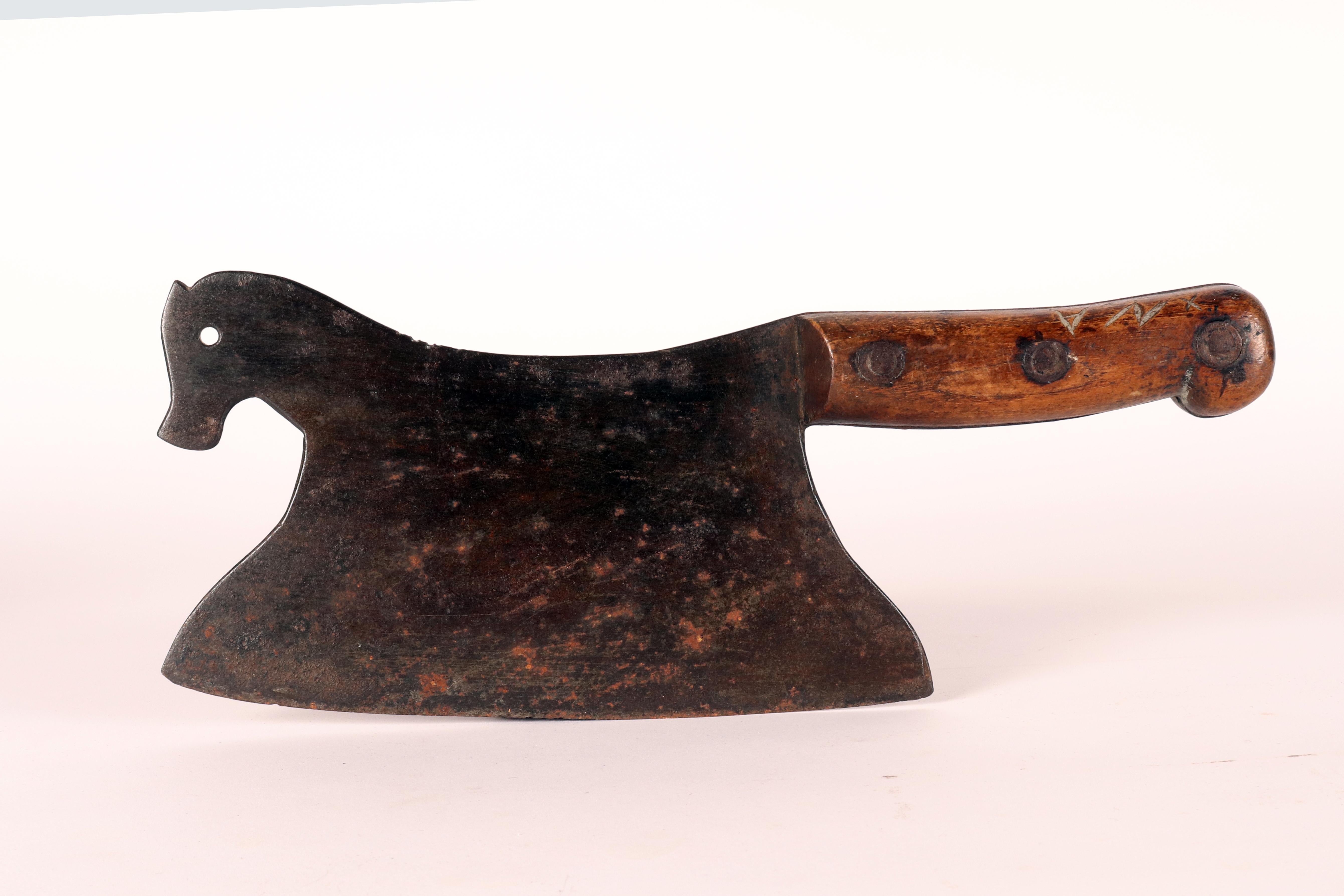 English Iron and wood horse shaped food chopper, England, 1890. For Sale