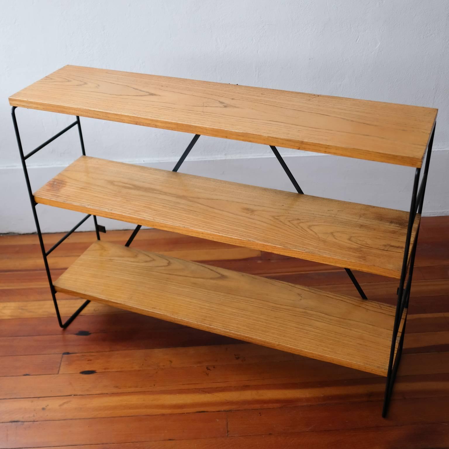 Iron and Wood Shelf, 1950s In Good Condition In San Diego, CA