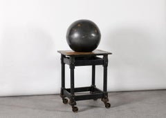 Iron and Wood Wheeled Pedestal in Cast Iron and Wood, United States, 2007