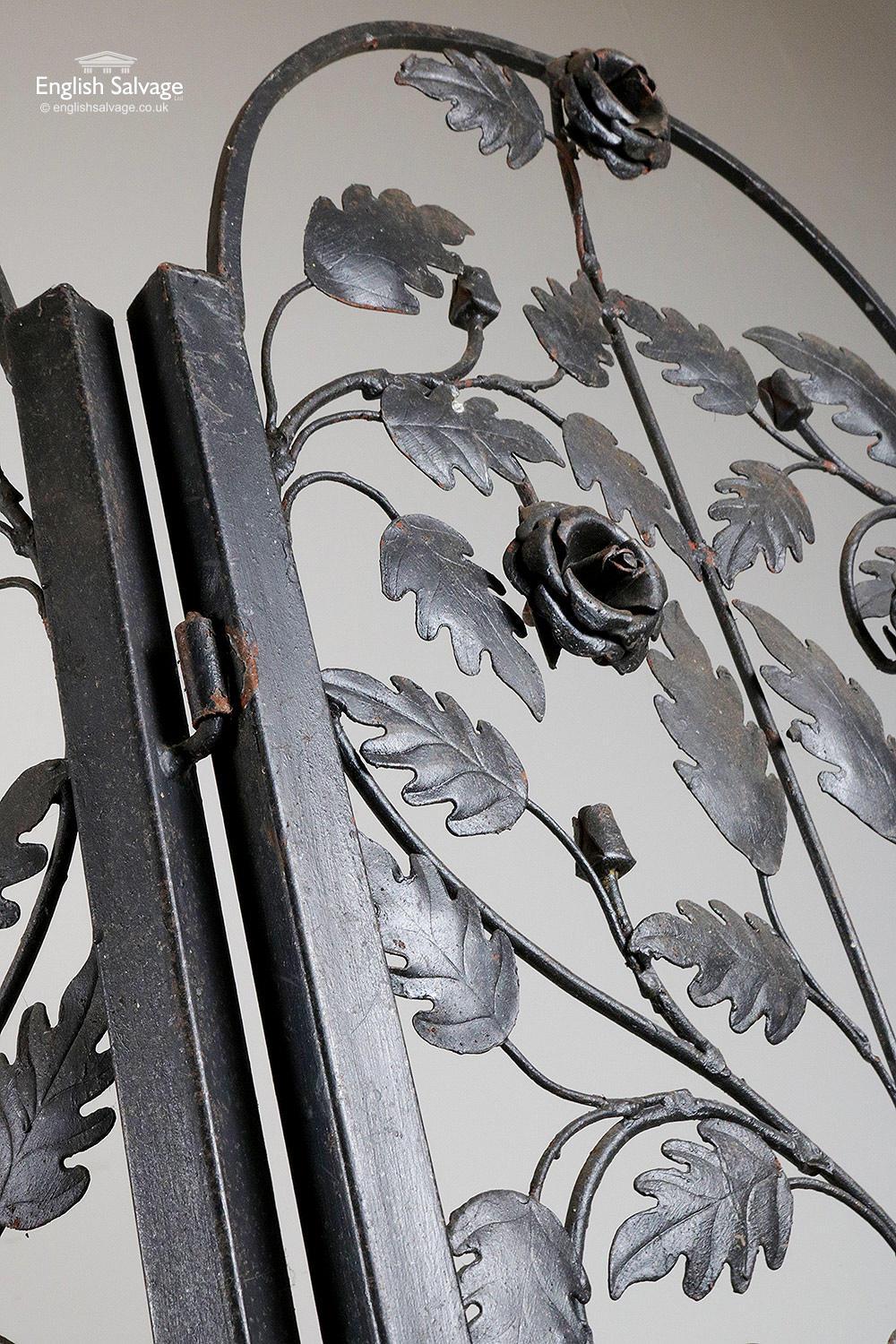Iron Arched Top Four-Panel Folding Screen, 20th Century In Good Condition For Sale In London, GB