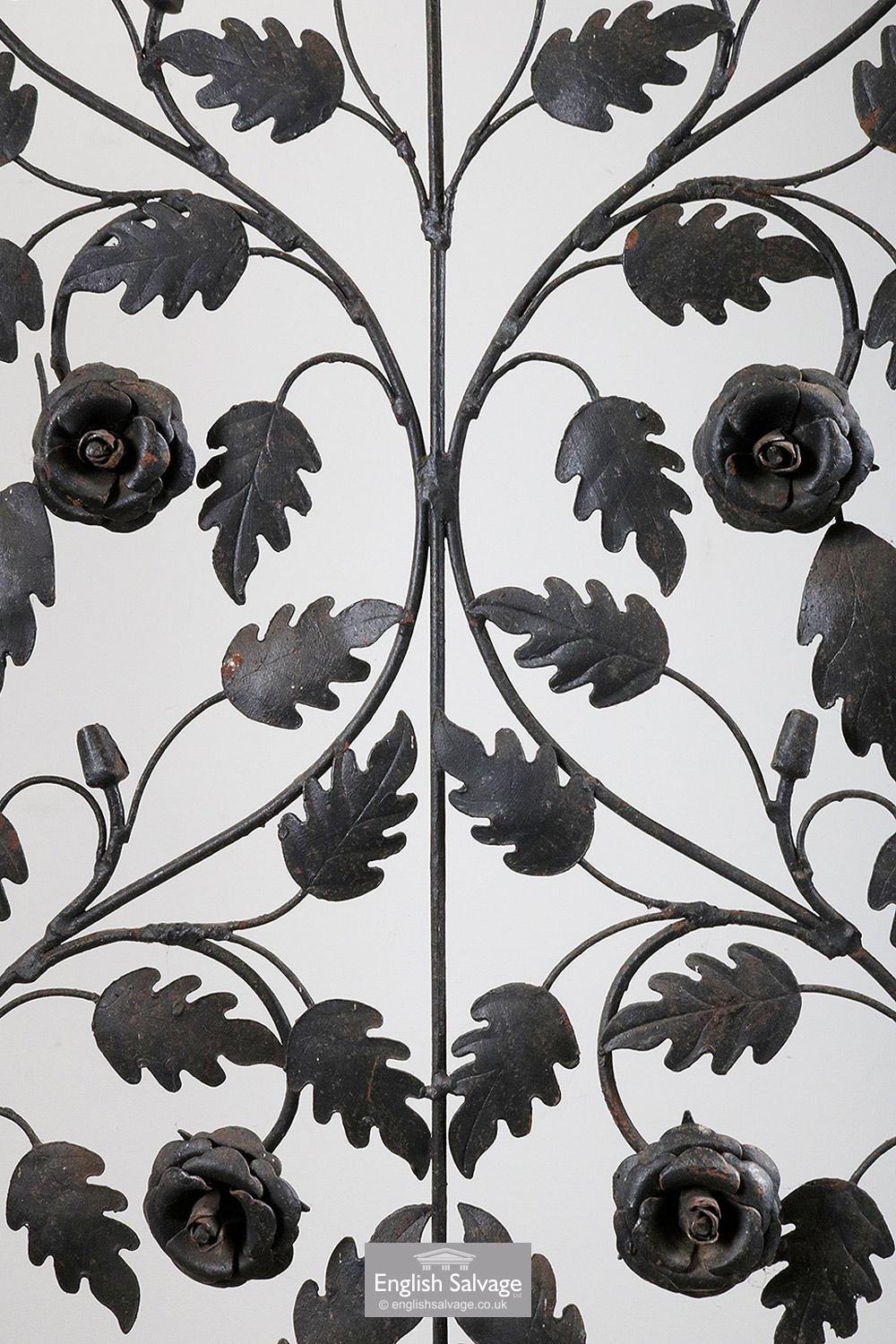 Iron Arched Top Four-Panel Folding Screen, 20th Century For Sale 1