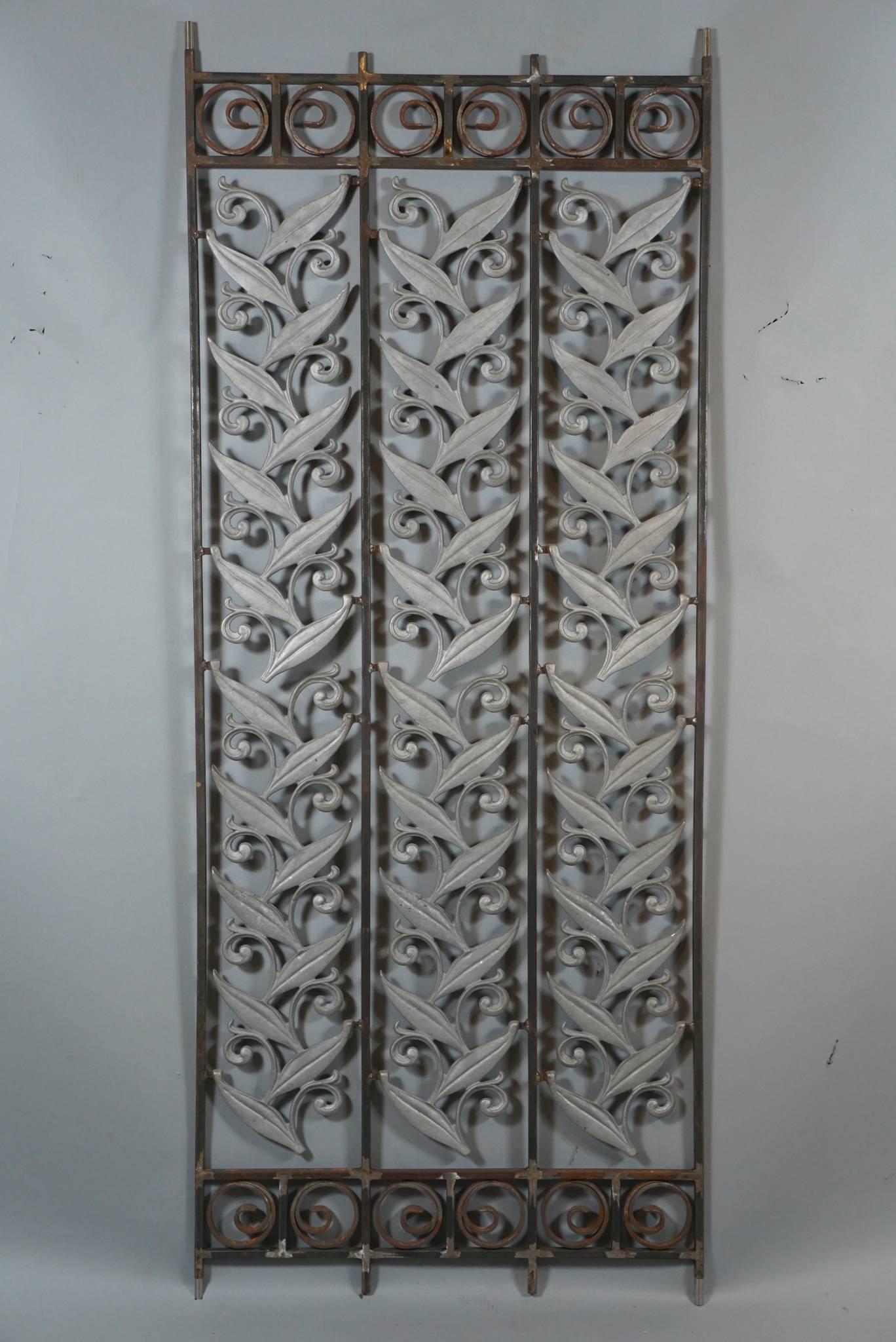 Four panels are available.
Each is framed with Iron. The botanical motifs in the centre are aluminium
Strong enough to be used as gates for exterior use. Can also be hung on interior walls
Each panel is $1,400 and can be sold in Pairs.